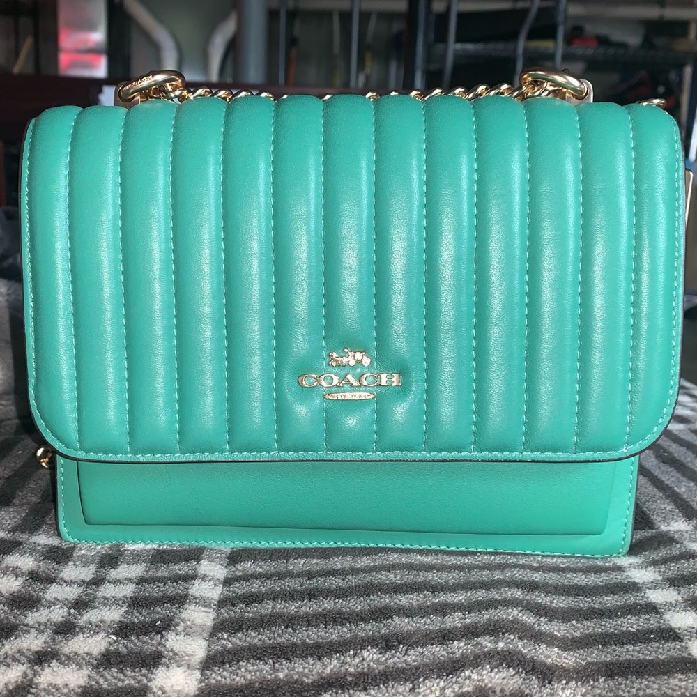 Medium green coach purse